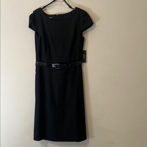 Alfani Black Sheath Midi Dress with Cap Sleeves